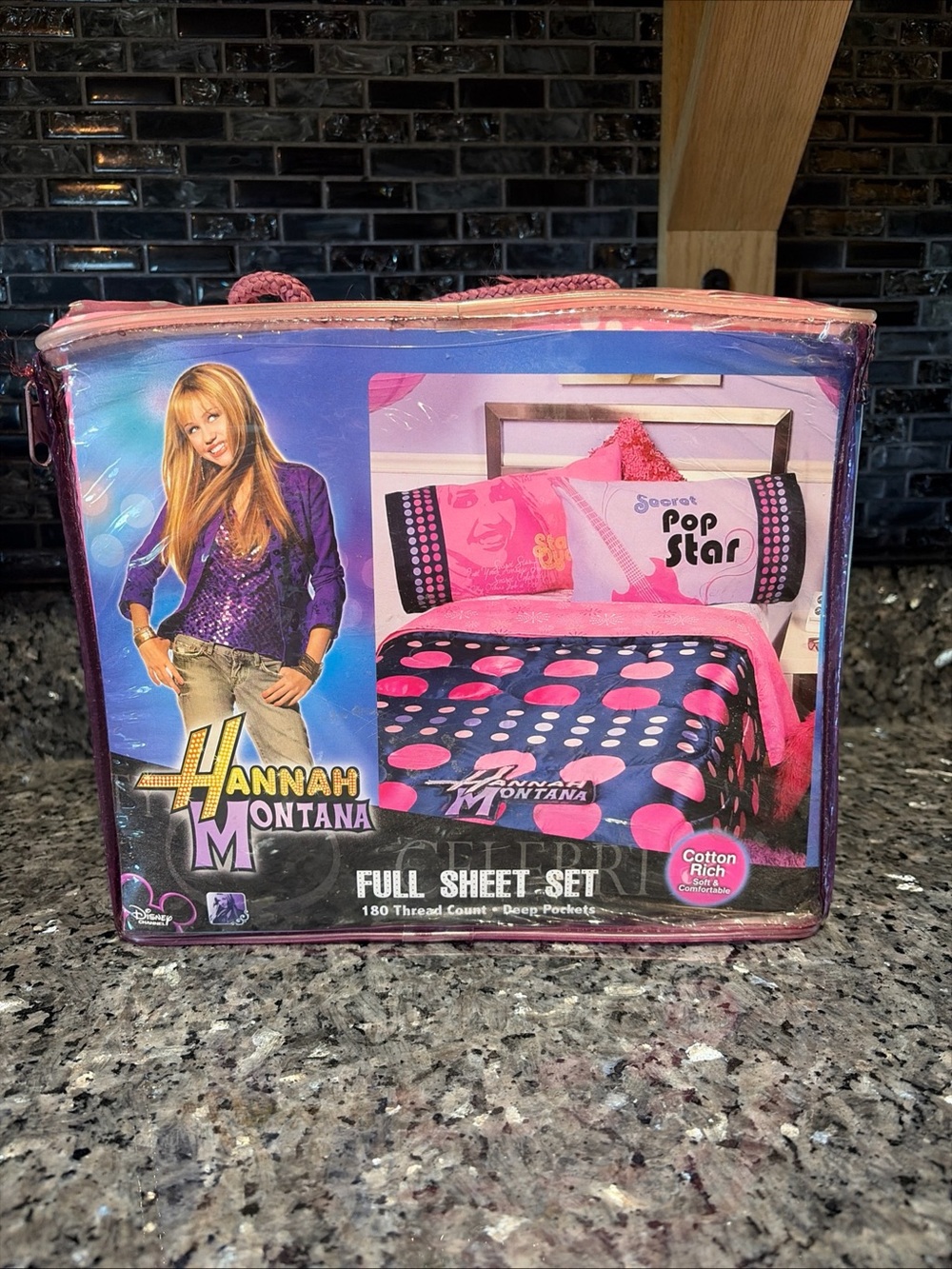 Y2k Hannah Montana Full Sheet Set Cotton Rich Secret Pop Star / Star Quality New